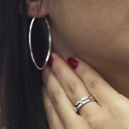 Aliança de Compromisso Prata Quadrada / 5mm (Valor da unidade)