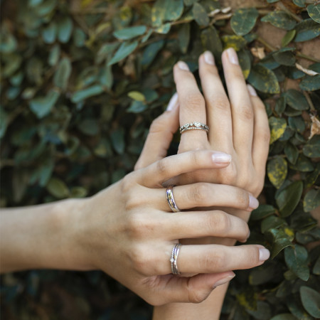 Aliança de Compromisso Aço c/ Filete Ouro / 5mm (Valor da unidade)