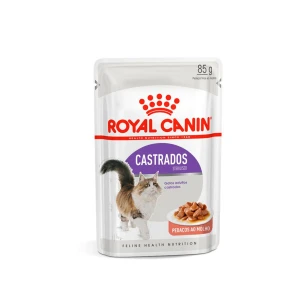 Ração Úmida Royal Canin Pedaços ao Molho Sachê para Gatos Adultos Castrados 85 g