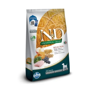 Ração Farmina N&D Ancestral Selection para Cães Adultos de Raças Médias Sabor Frango - 15kg