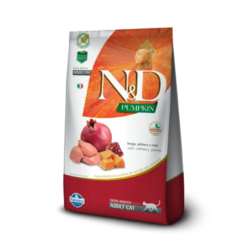Ração Pumpkin N&D para Gatos Adultos Castrados Sabor Frango 400g