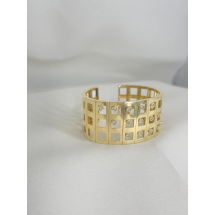 Bracelete de Ouro com Diamantes