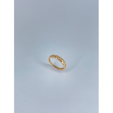 Anel com Diamantes em Ouro Rose