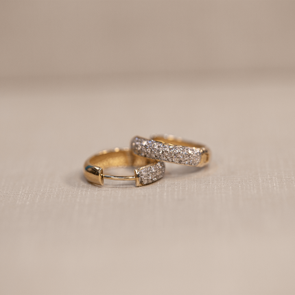 Brincos Argola com Diamantes