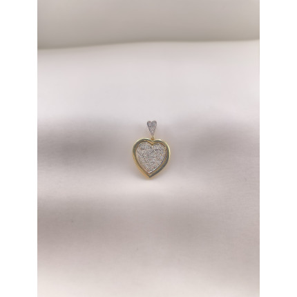 Pingente Coração Com Diamantes