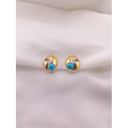 Brincos com Turquesa