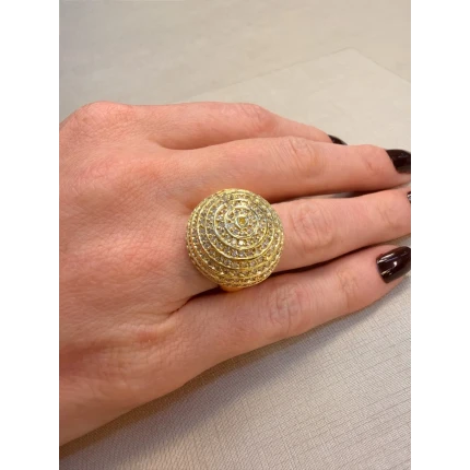 Anel Mandala com Diamantes