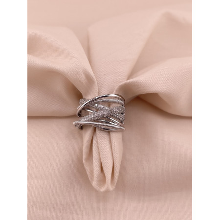 Anel Orbital com Diamantes