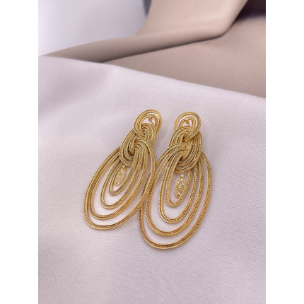 Brincos Trabalhado em Ouro Amarelo