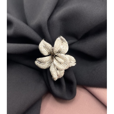 Anel Flor com Diamantes
