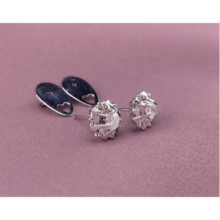 Brincos Cálice Espelhado Diamantes