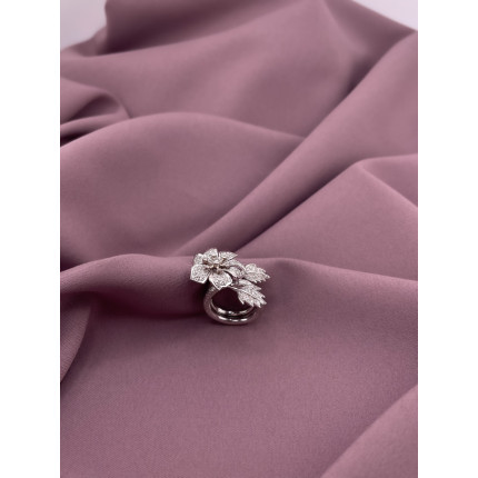 Anel Flor com Diamantes Articulado