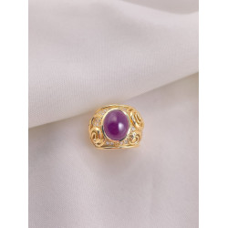 Anel com Rubi e Diamantes