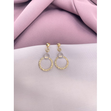 Brincos Círculos com Diamantes