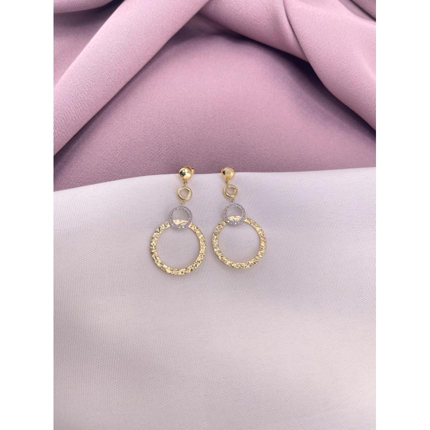Brincos Círculos com Diamantes