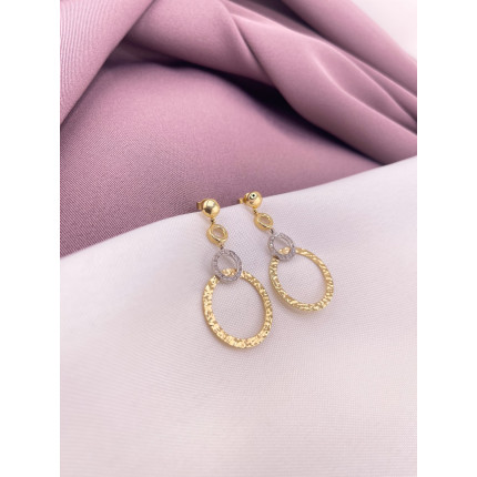 Brincos Círculos com Diamantes