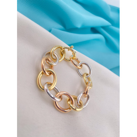 Pulseira Elos Três Tons