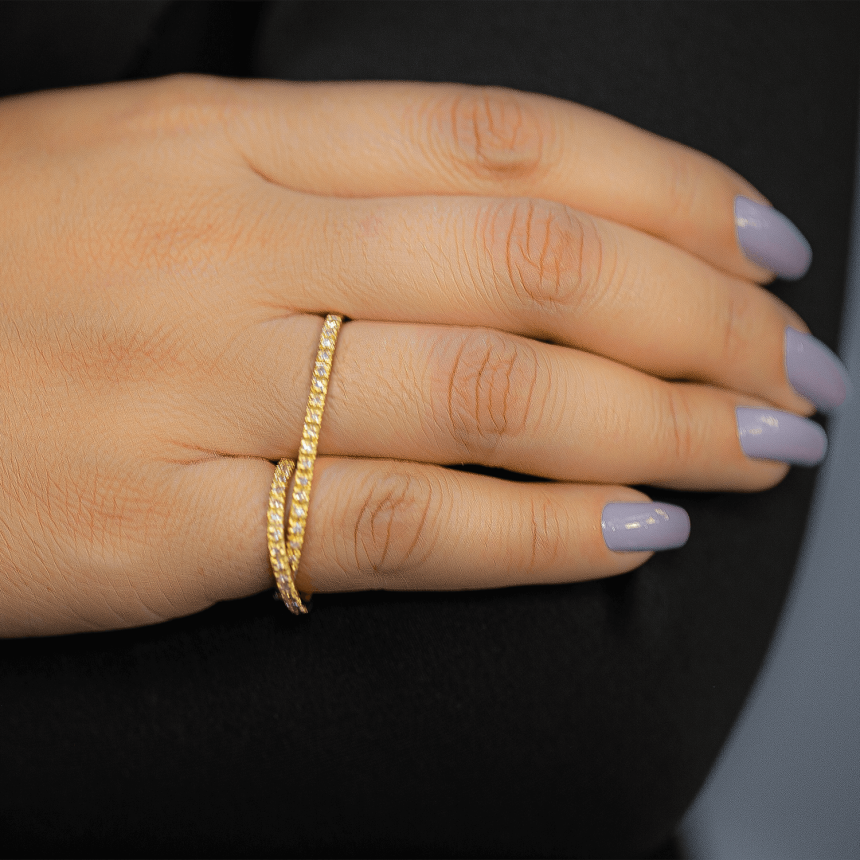 Anel Com Diamantes
