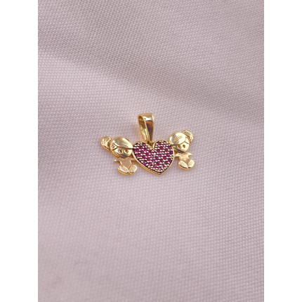 Pingente Meninas com Coração de Rubilita