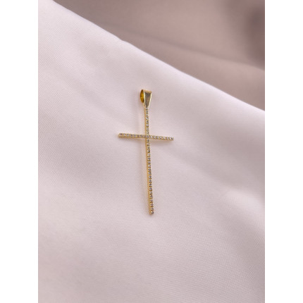 Pingente Cruz em Diamantes