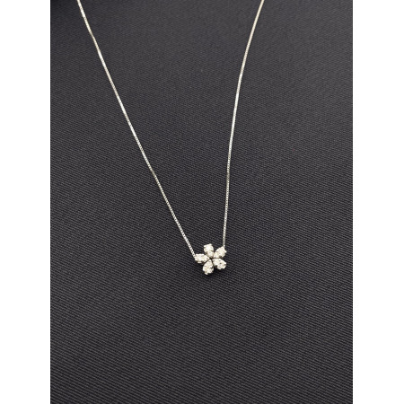 Corrente com Pingente Flor Diamante