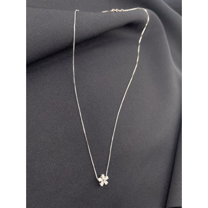 Corrente com Pingente Flor Diamante