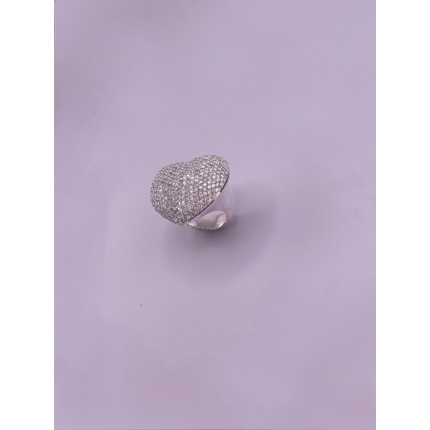 Anel Coração de Diamantes