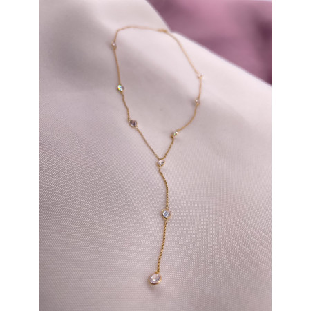 Colar Gravatinha de Cristais