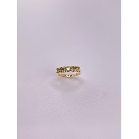 Meia Aliança Diamante Verde