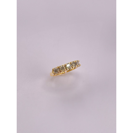 Meia Aliança Diamante Verde