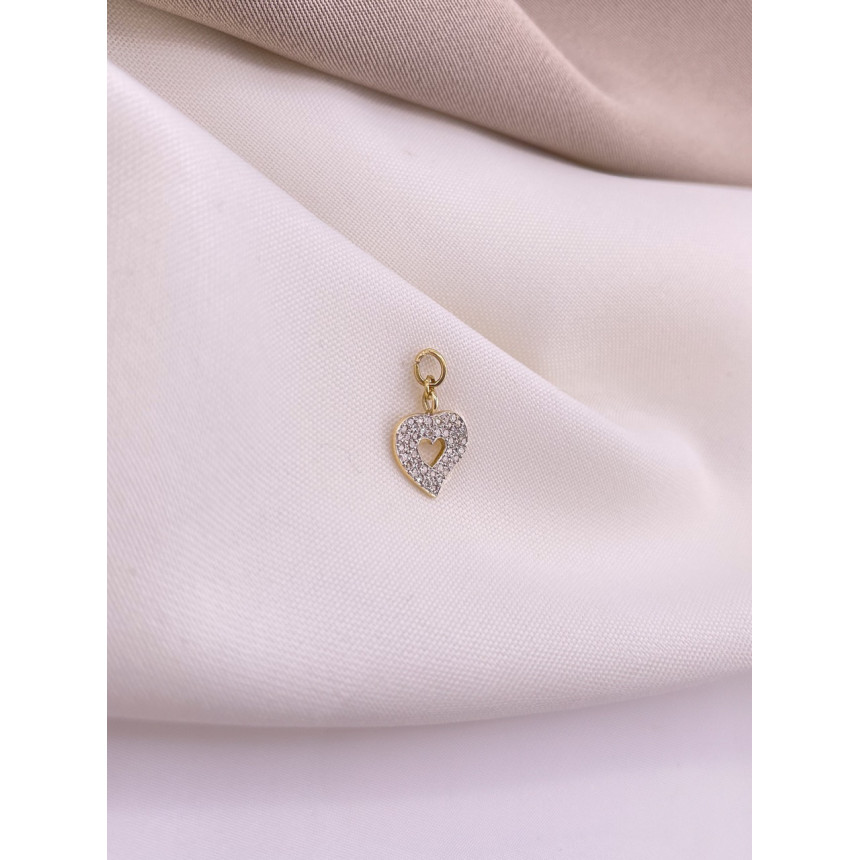 Pingente Coração Diamantes