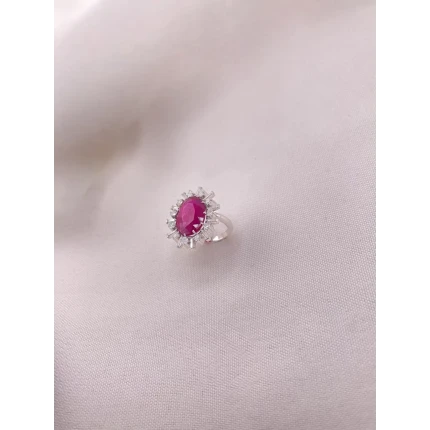 Anel Rubi e Diamantes