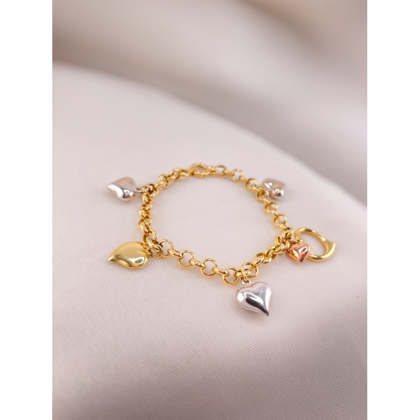 Pulseira Berloques Coração
