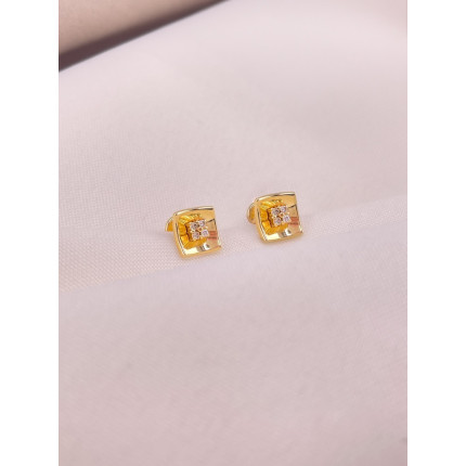 Brincos Quadrado com Diamantes