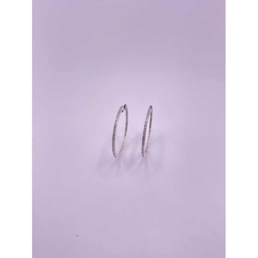 Brincos Argola com Diamantes