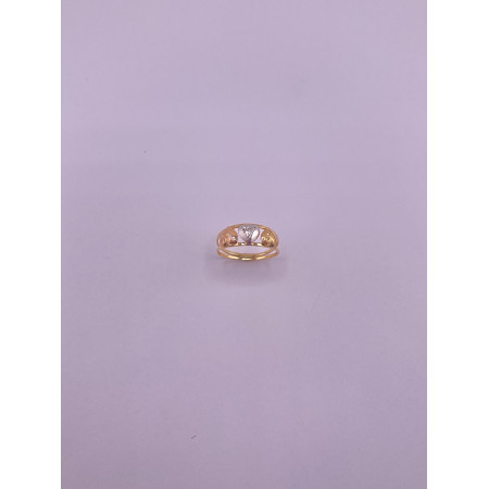 Anel Três Tons Coração