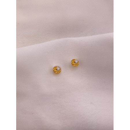 Brincos Solitário Modelo Cálice Espelhado