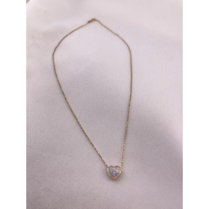 Colar Coração de Diamantes