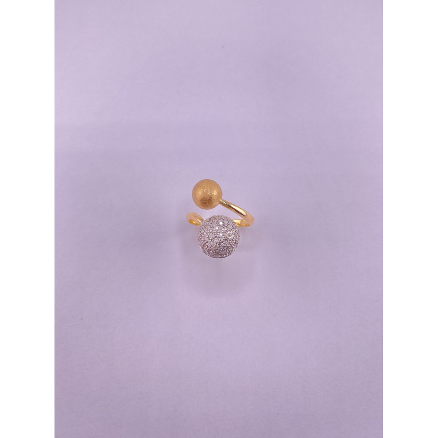 Anel Esferas com Diamantes
