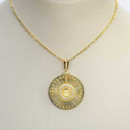 Pingente Santíssimo Sacramento com Diamantes