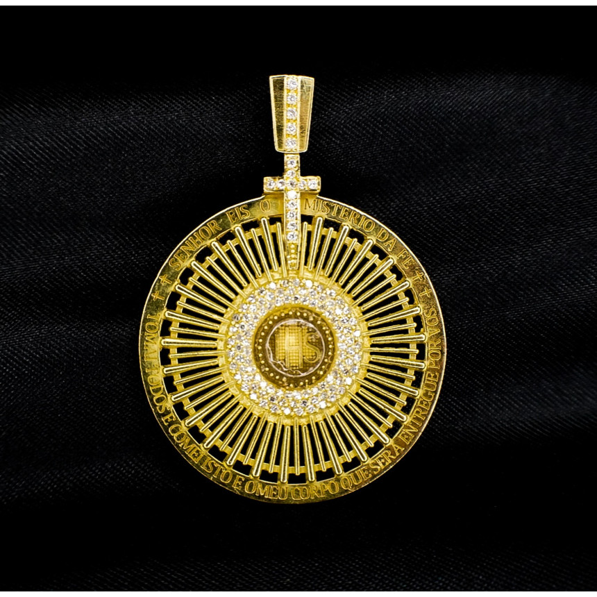 Pingente Santíssimo Sacramento com Diamantes