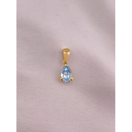 Pingente Gota Topázio Azul