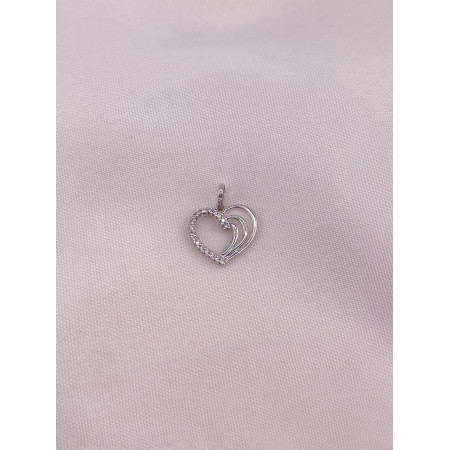 Pingente Coração Ouro Branco