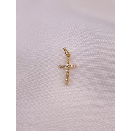 Pingente Cruz de Diamantes