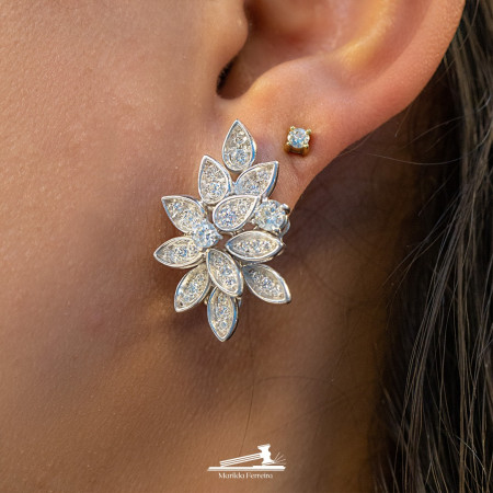 Brincos Folhas Grife Natan