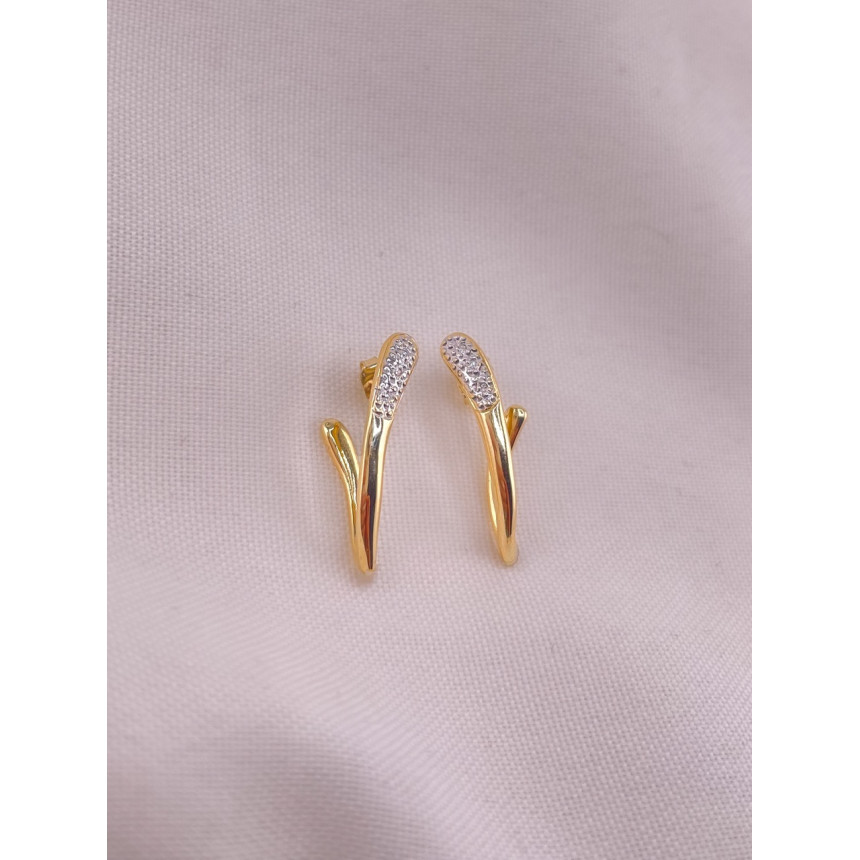 Brincos Alongados de Diamantes