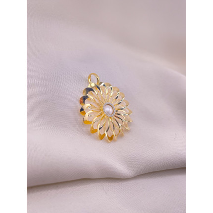 Pingente Mandala com Pérola e Diamantes