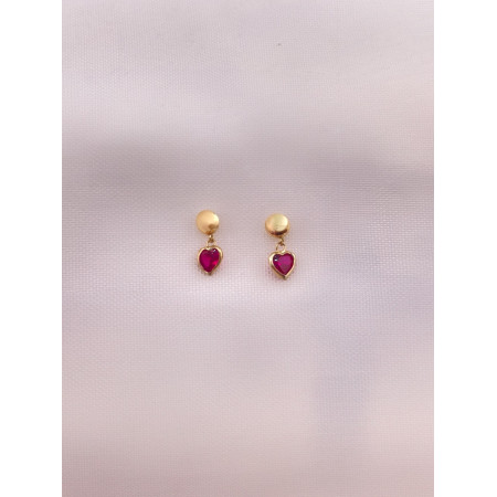 Brincos Coração em Cristal