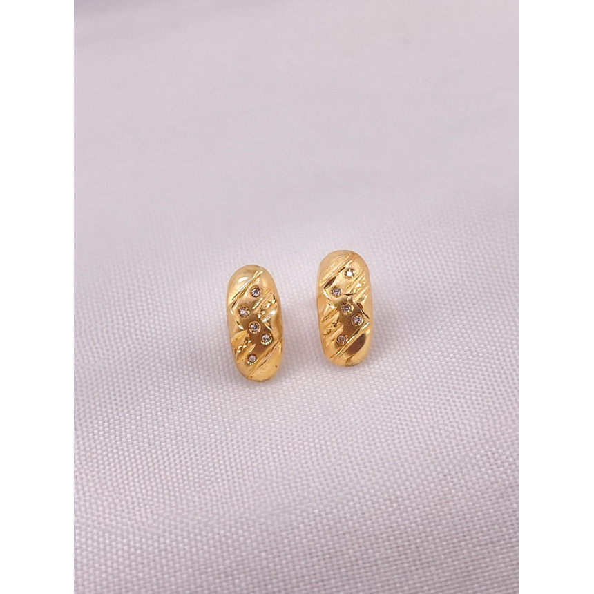 Brincos Frontal com Diamantes