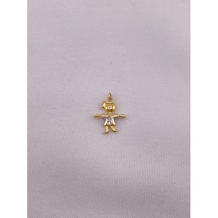 Pingente Menina com Diamantes